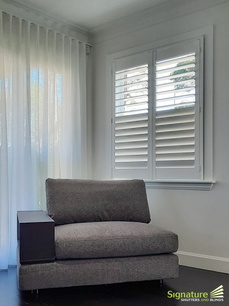 Curtains and Shutters in Livingroom