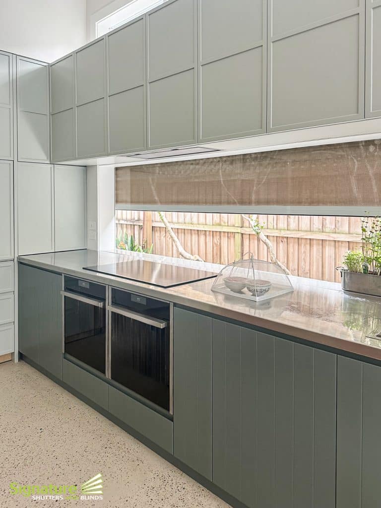 External Motorised Blind on Kitchen Window