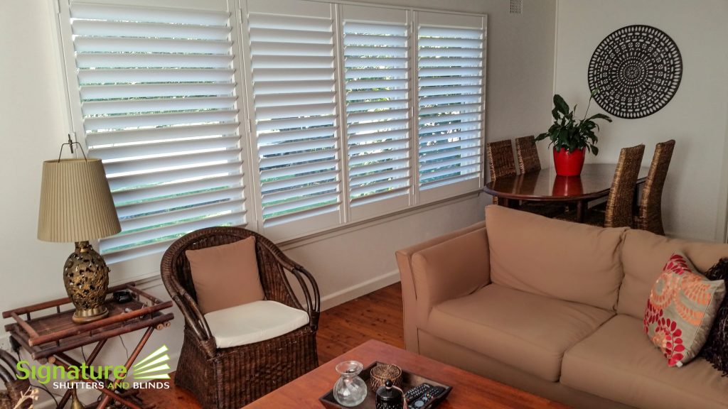 Timber Shutters Face Fixed to Architraves - Lounge room 1