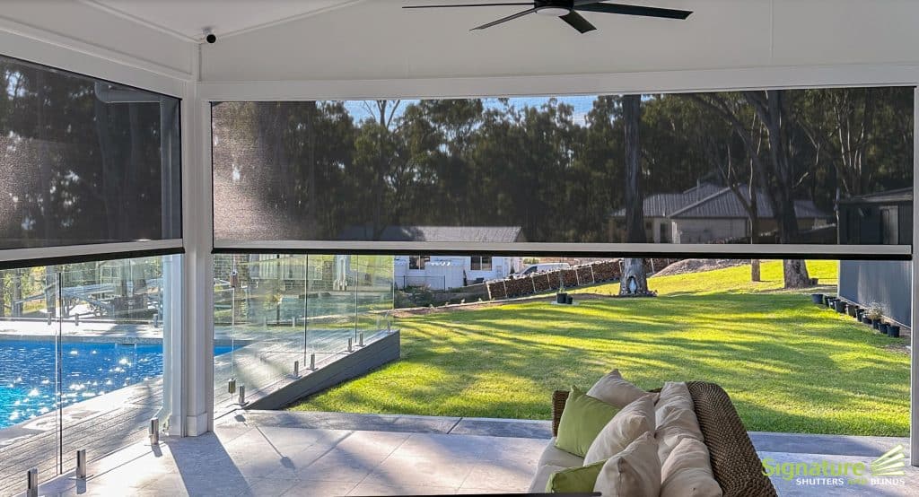 ZipScreen Blinds by Pool Area